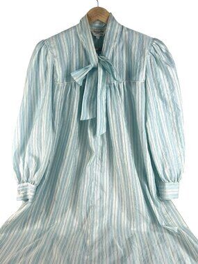 vtg  Christian Dior Housedress Kaftan Nightgown Crinkle Satin Old Hollywood L